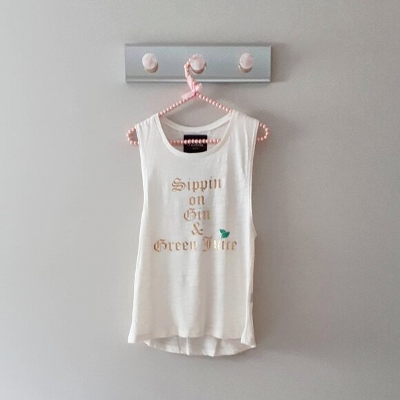 NWT Le Superbe “Gin & Juice” print muscle tank top - Picture 4 of 5